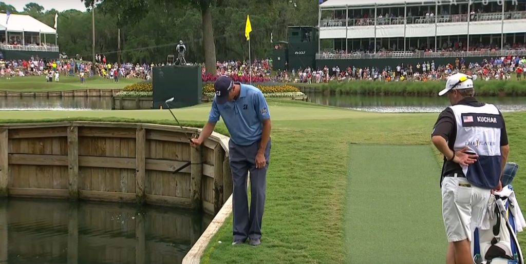 galet golfslag från dåligt läge