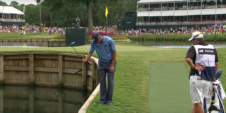 galet golfslag från dåligt läge