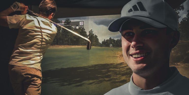 Ludvig Åberg Indoor Golf