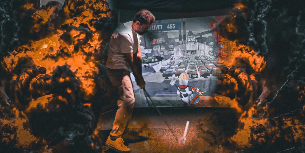 Spel golfsimulator